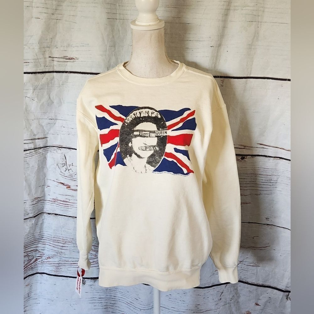 People of Leisure Upcycled God Save The Queen Sex Pistols Sweatshirt NWT